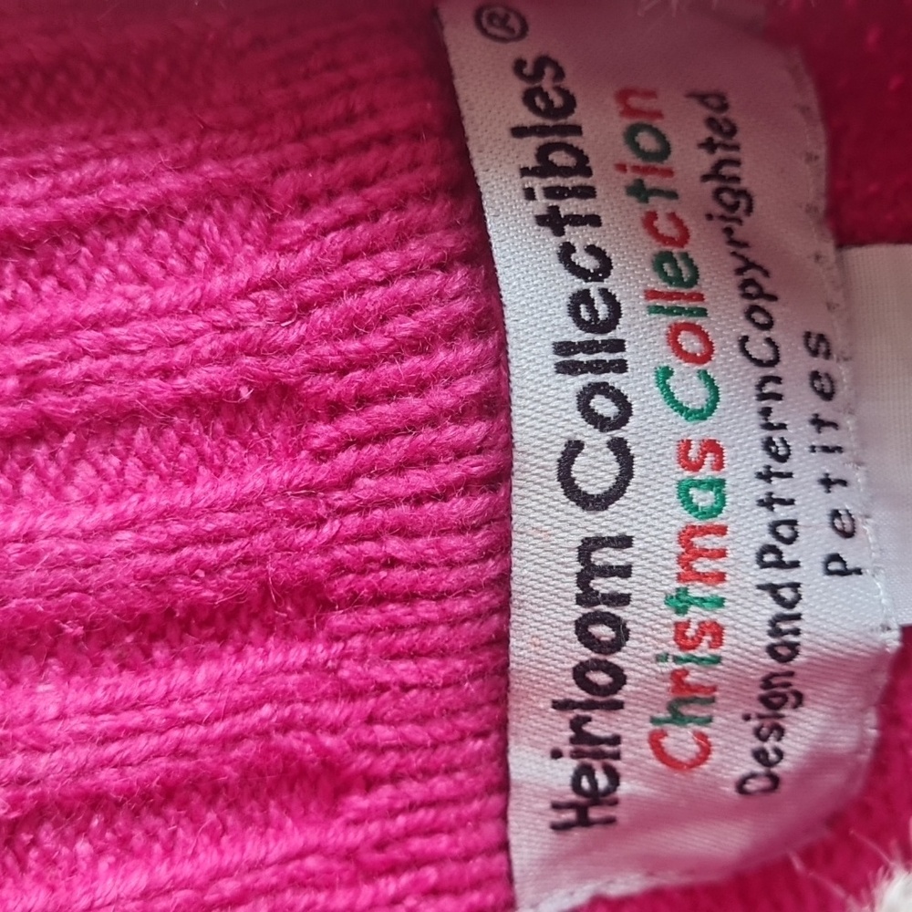 Christmas Ugly Pink Snowman Embellished Sweater Medium - Picture 13 of 14